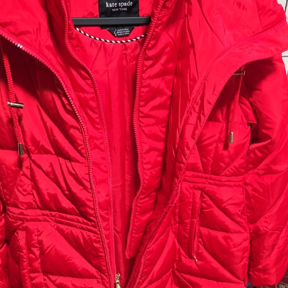 Kate spade Vibrant Red Quilted Puffer Jacket - Picture 11 of 11